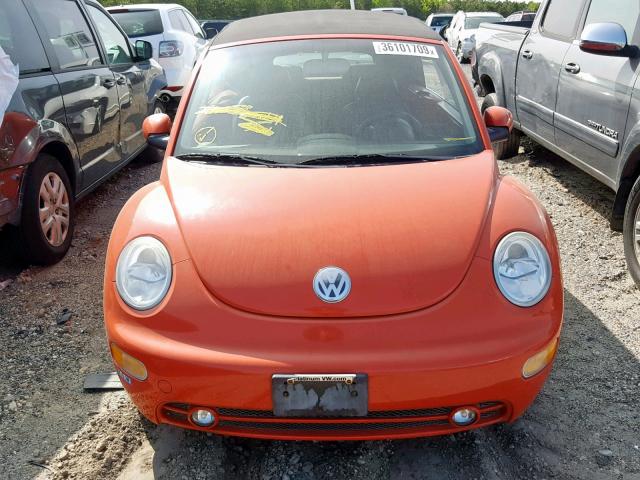 3VWCK21Y43M322405 - 2003 VOLKSWAGEN NEW BEETLE ნარინჯისფერი ფოტო 9