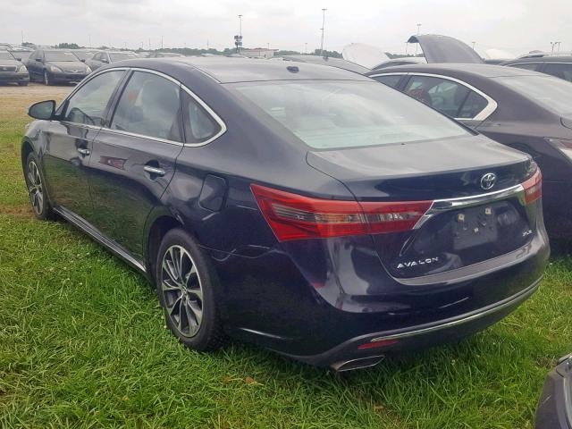 4T1BK1EB7GU204862 - 2016 TOYOTA AVALON XLE BLACK photo 3