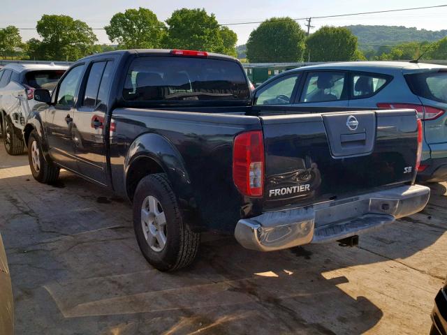 1N6AD09U27C443562 - 2007 NISSAN FRONTIER C BLACK photo 3