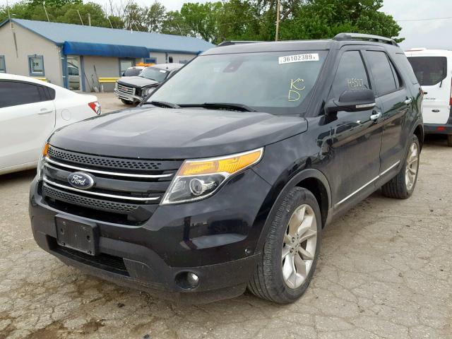 1FM5K8F83DGB33615 - 2013 FORD EXPLORER L BLACK photo 2