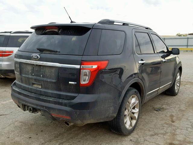 1FM5K8F83DGB33615 - 2013 FORD EXPLORER L BLACK photo 4