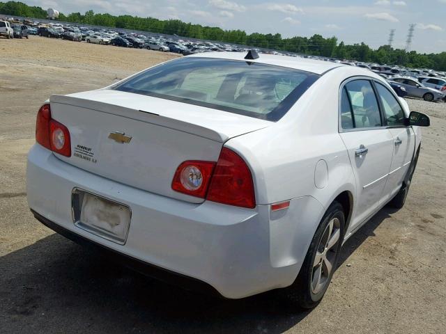 1G1ZC5EU7CF385820 - 2012 CHEVROLET MALIBU 1LT WHITE photo 4
