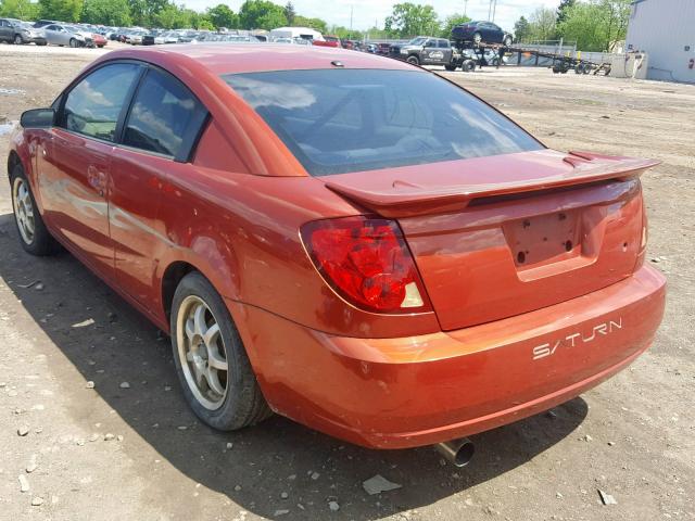 1G8AV14FX3Z205927 - 2003 SATURN ION LEVEL ORANGE photo 3