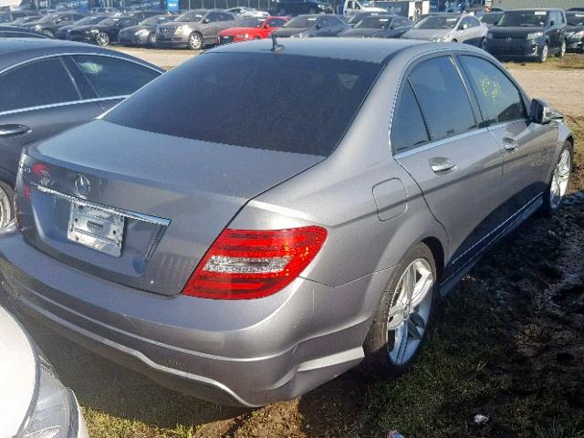 WDDGF4HB3EG243638 - 2014 MERCEDES-BENZ C 250 GRAY photo 4