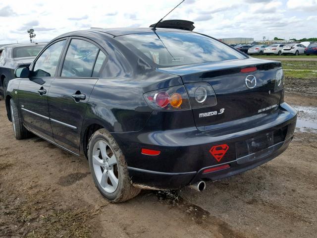 JM1BK324661497160 - 2006 MAZDA 3 S BLACK photo 3