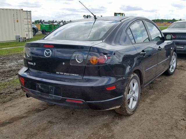 JM1BK324661497160 - 2006 MAZDA 3 S BLACK photo 4