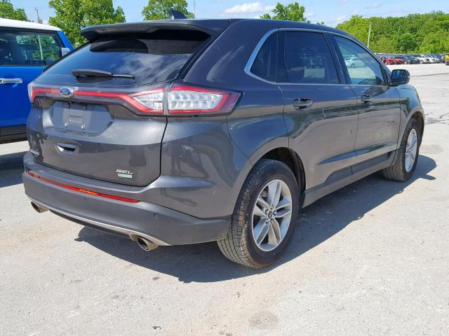 2FMPK3J92JBB73456 - 2018 FORD EDGE SEL GRAY photo 4