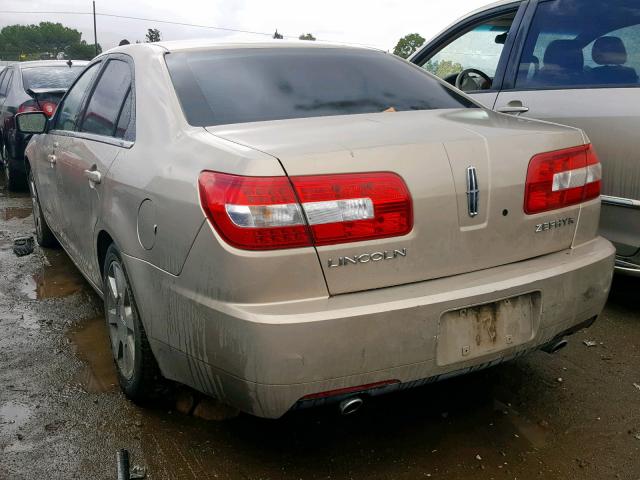 3LNHM261X6R650736 - 2006 LINCOLN ZEPHYR BEIGE photo 3