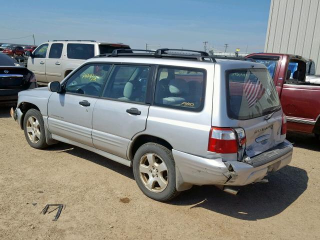 JF1SF65632H758416 - 2002 SUBARU FORESTER S SILVER photo 3