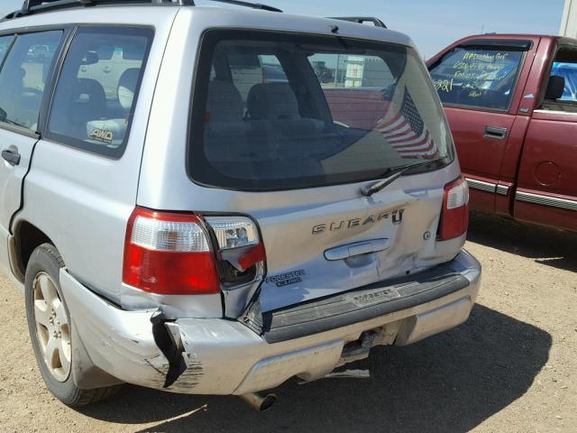 JF1SF65632H758416 - 2002 SUBARU FORESTER S SILVER photo 9