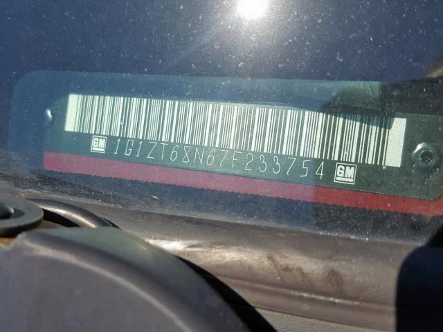 1G1ZT68N67F233754 - 2007 CHEVROLET MALIBU MAX 勃艮第红 照片 10