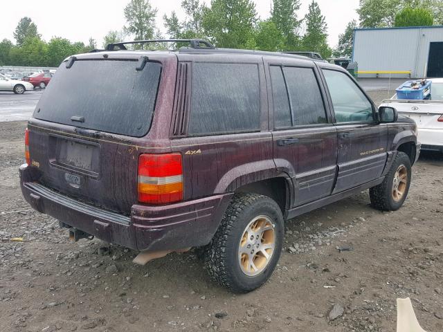 1J4GZ78S9WC141847 - 1998 JEEP GRAND CHER PURPLE photo 4