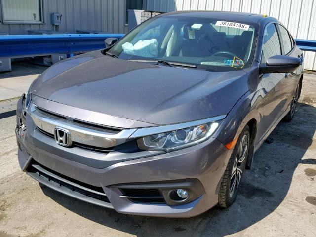 19XFC1F77GE028620 - 2016 HONDA CIVIC EXL GRAY photo 2