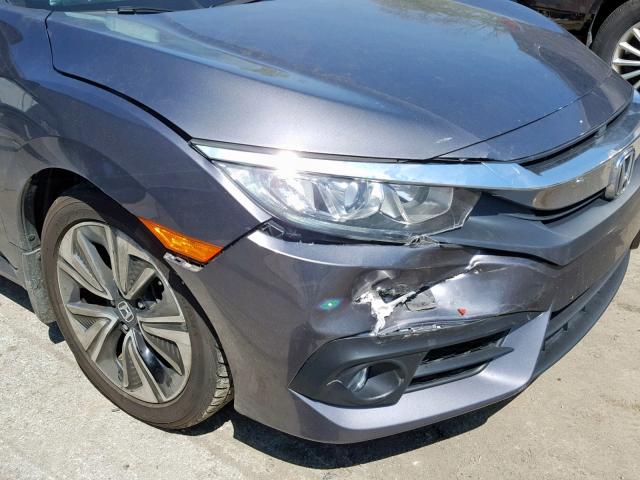 19XFC1F77GE028620 - 2016 HONDA CIVIC EXL GRAY photo 9