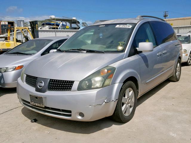 5N1BV28U34N344987 - 2004 NISSAN QUEST S WHITE photo 2