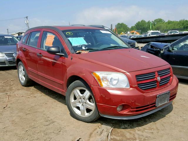 1B3HB48BX7D127613 - 2007 DODGE CALIBER SX BURGUNDY photo 1