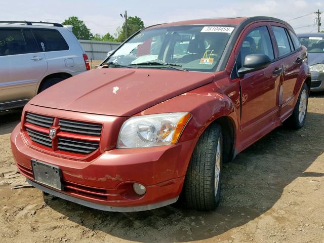 1B3HB48BX7D127613 - 2007 DODGE CALIBER SX BURGUNDY photo 2