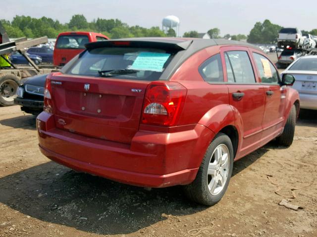 1B3HB48BX7D127613 - 2007 DODGE CALIBER SX BURGUNDY photo 4