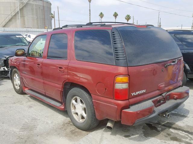 1GKEK63U82J237354 - 2002 GMC DENALI BURGUNDY photo 3