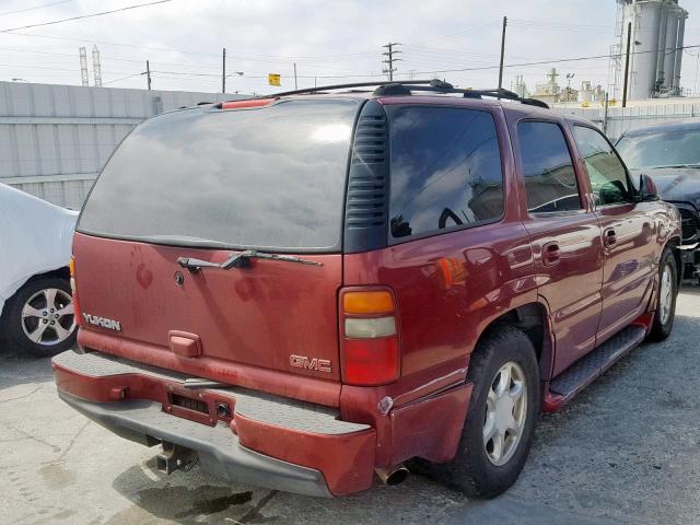 1GKEK63U82J237354 - 2002 GMC DENALI BURGUNDY photo 4