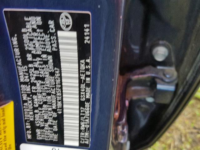 4T1BK1EB5FU167647 - 2015 TOYOTA AVALON XLE BLUE photo 10