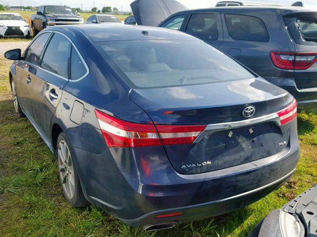 4T1BK1EB5FU167647 - 2015 TOYOTA AVALON XLE BLUE photo 3
