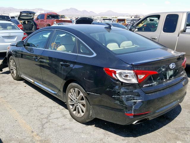 5NPE34AF6FH257554 - 2015 HYUNDAI SONATA SPO BLACK photo 3