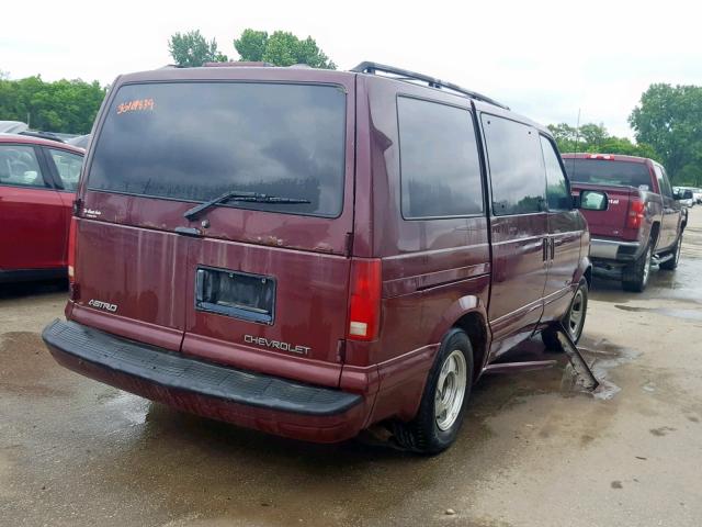 1GNDM19W21B104909 - 2001 CHEVROLET ASTRO MAROON photo 4