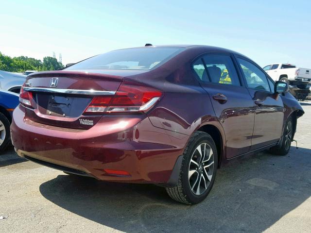 19XFB2F9XDE084847 - 2013 HONDA CIVIC EXL 勃艮第红 照片 4