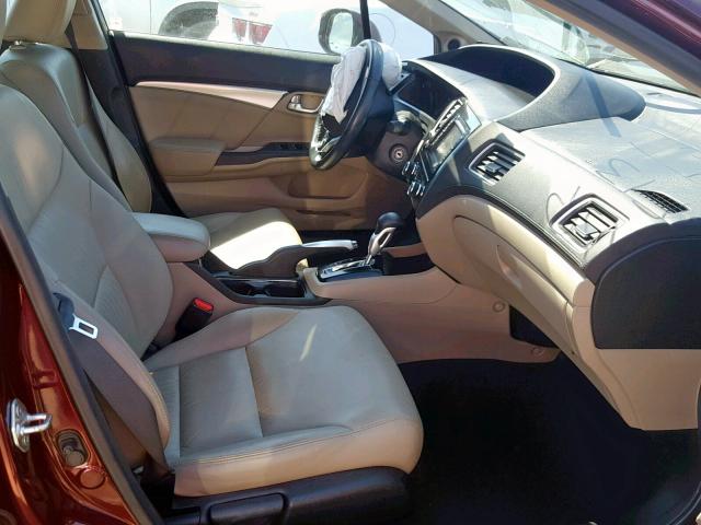 19XFB2F9XDE084847 - 2013 HONDA CIVIC EXL 勃艮第红 照片 5