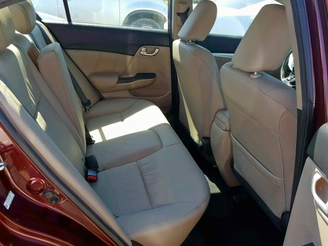 19XFB2F9XDE084847 - 2013 HONDA CIVIC EXL 勃艮第红 照片 6