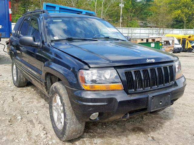 1J4GW48N04C147325 - 2004 JEEP GRAND CHER BLACK photo 1