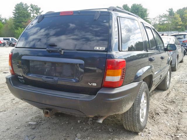 1J4GW48N04C147325 - 2004 JEEP GRAND CHER BLACK photo 4