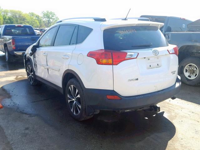 2T3DFREV2FW261739 - 2015 TOYOTA RAV4 LIMIT WHITE photo 3