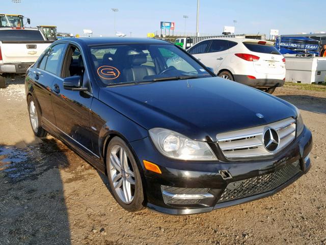 WDDGF4HB3CA657325 - 2012 MERCEDES-BENZ C 250 BLACK photo 1