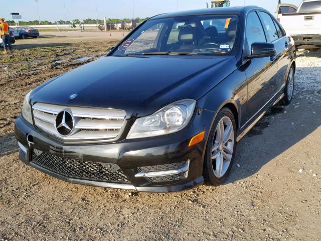 WDDGF4HB3CA657325 - 2012 MERCEDES-BENZ C 250 BLACK photo 2