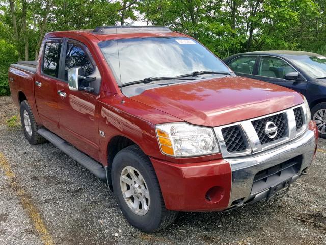 1N6AA07B54N586550 - 2004 NISSAN TITAN RED photo 1