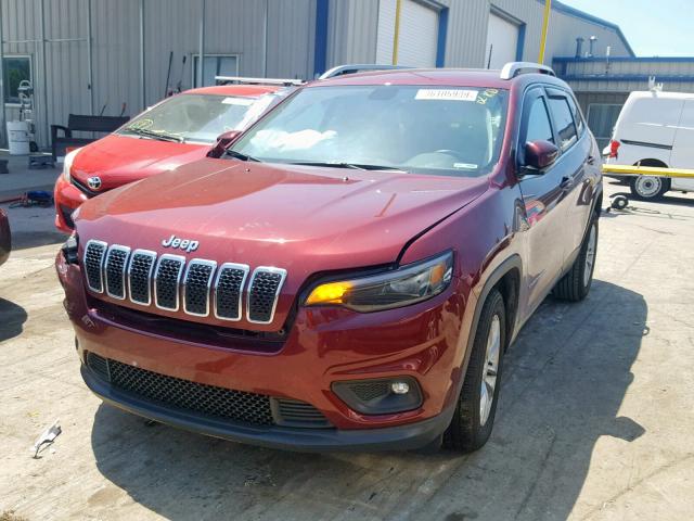 1C4PJLCB5KD326723 - 2019 JEEP CHEROKEE L RED photo 2