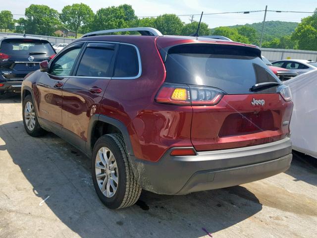 1C4PJLCB5KD326723 - 2019 JEEP CHEROKEE L RED photo 3