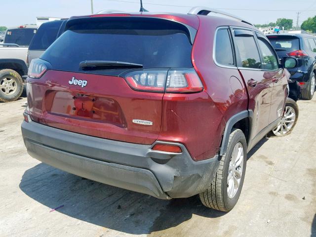 1C4PJLCB5KD326723 - 2019 JEEP CHEROKEE L RED photo 4