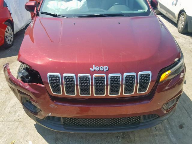 1C4PJLCB5KD326723 - 2019 JEEP CHEROKEE L RED photo 7