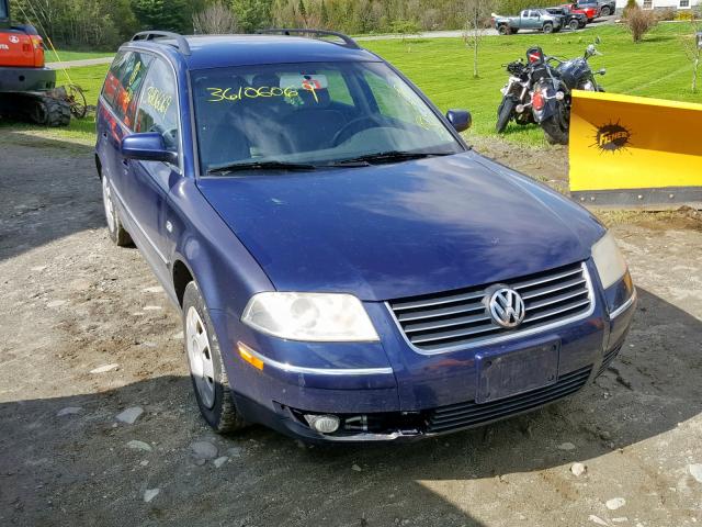 WVWVD63B92E202710 - 2002 VOLKSWAGEN PASSAT GLS BLUE photo 1