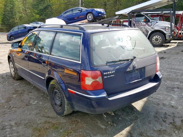 WVWVD63B92E202710 - 2002 VOLKSWAGEN PASSAT GLS BLUE photo 3