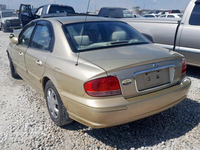 KMHWF25H63A861941 - 2003 HYUNDAI SONATA GL TAN photo 3