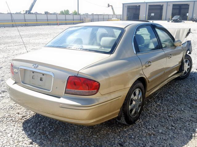 KMHWF25H63A861941 - 2003 HYUNDAI SONATA GL TAN photo 4