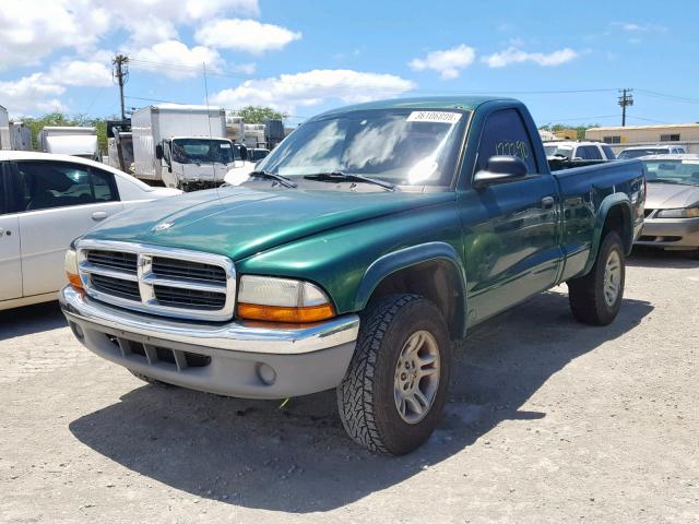 1D7GG46XX3S291174 - 2003 DODGE DAKOTA SLT GREEN photo 2