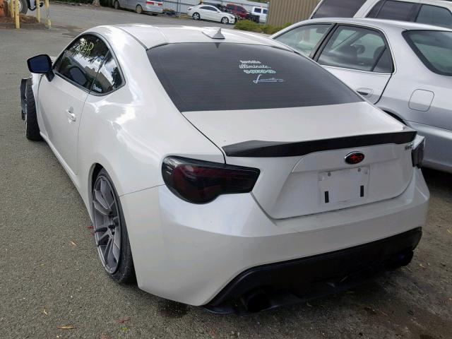 JF1ZCAC15D1612998 - 2013 SUBARU BRZ 2.0 LI WHITE photo 3