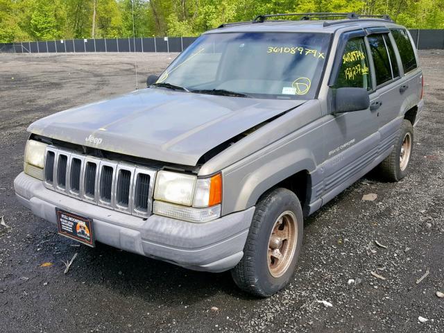 1J4GZ58S5VC713497 - 1997 JEEP GRAND CHER GREEN photo 2