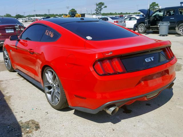 1FA6P8CF0G5220102 - 2016 FORD MUSTANG GT RED photo 3