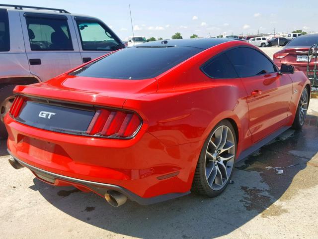 1FA6P8CF0G5220102 - 2016 FORD MUSTANG GT RED photo 4